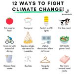 12 Formas de luchas cambio climático ilustración