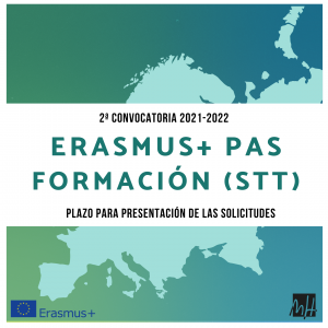 Cartel Convocatoria Erasmus PAS formación 2021-22