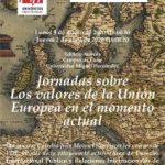 Cartel Jean Monnet Jornadas sobre los valores de la UE en el momento actual