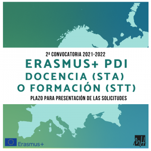 Cartel convocatoria Erasmus PDI 2021-22