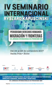 IV Seminari Internacional Ryszard Kapuscinski cartell