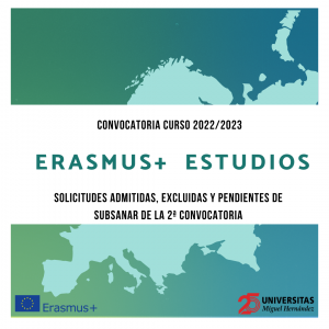 2ª Convocatoria Erasmus + Estudios 2022/2023