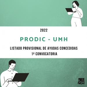 Cartel verde programa PRODIC 2022