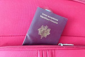 Passaport vissat francés maleta
