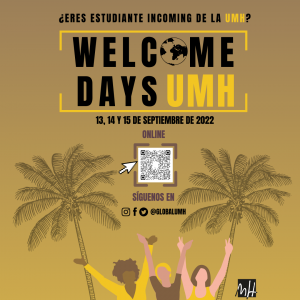Cartel Welcome Days septiembre 2022-23 incoming