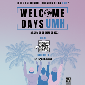Cartell Welcome Days UMH gener 2023