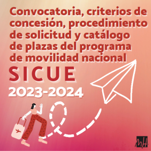 Convocatoria movilidad nacional SICUE 2023-2024 diseño
