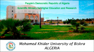 Mohamed Khider University of Biskra Argelia design downloads