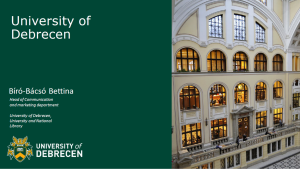 University of Debrecen presentation image downloads