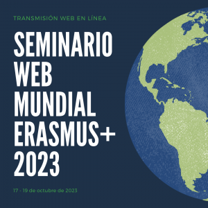 Cartell Seminari web mundial Erasmus+ 2023