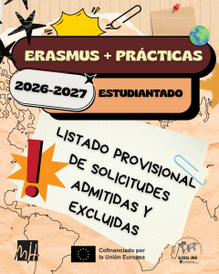 Listado provisional Erasmus Prácticas 2026-2027