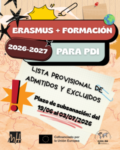 Listado provisional Erasmus PDI UMH 2026/2027